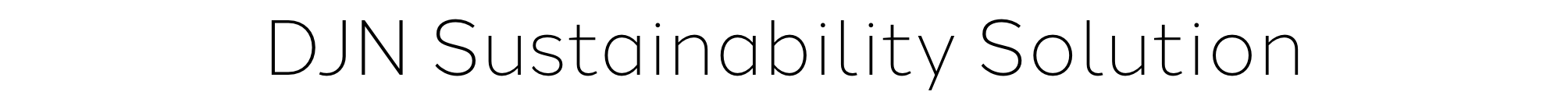 DJN Sustainability Solution
